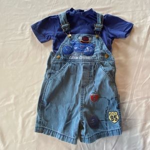 Vitamins Kids 24M Jean Overall & T-shirt Set NWOT